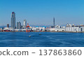 View from Nanko Kamome Bridge: Sakishima Cosmo Tower, Mizuno Headquarters, NTT Docomo Tower, February 22, 2023 137863860
