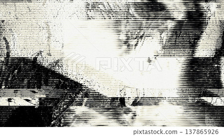 Glitch Texture with Scanline Artifacts and Grunge Distortion Glitch Texture with Scanline Artifacts and Grunge Distortion 137865926