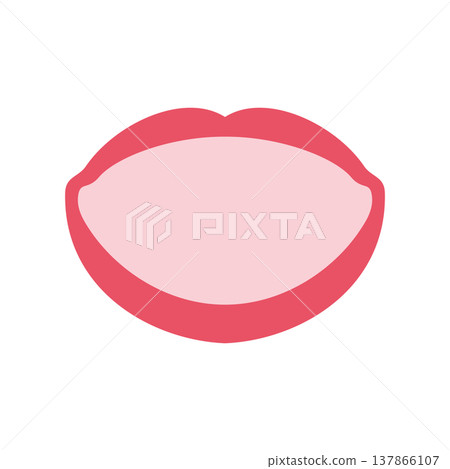 Simple illustration of an open mouth Simple illustration of an open mouth 137866107