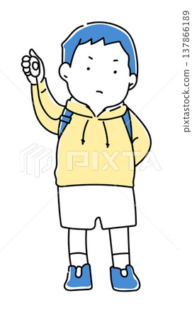 一名小學生配備了個人警報器(兩種顏色)。 一名小學生配備了個人警報器(兩種顏色)。 137866189