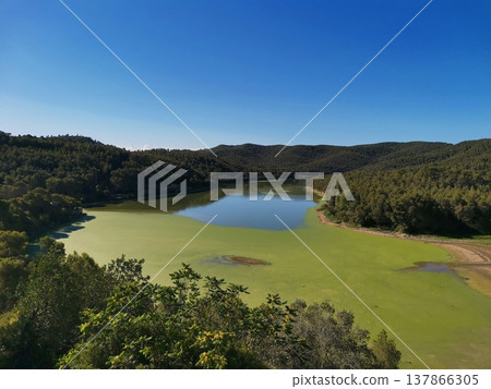Panoramic View of Foix Reservoir in Castellet i la Gornal, Catalonia 137866305