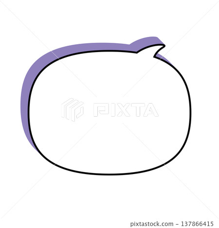 Illustration of a simple speech bubble Illustration of a simple speech bubble 137866415