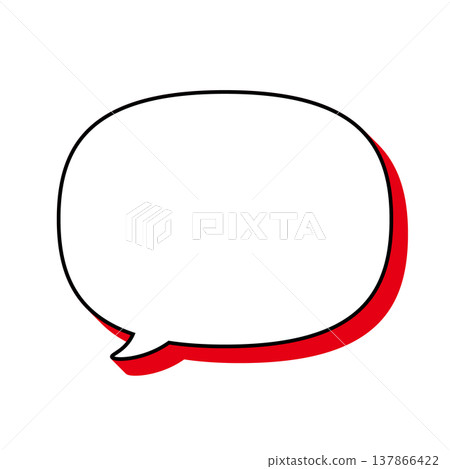 Illustration of a simple speech bubble Illustration of a simple speech bubble 137866422