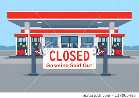 Gas stations closed due to gasoline shortages 137866486