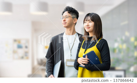 Teamwork image of two businessmen, men and women Teamwork image of two businessmen, men and women 137866642