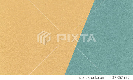 Light ochre texture background with muted teal diagonal angled split and copy space for template, banner, presentation Light ochre texture background with muted teal diagonal angled split and copy space for template, banner, presentation 137867532