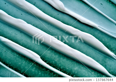 White paint texture on teal artistic canvas background 137867644