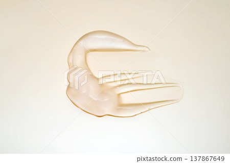 Transparent cosmetic gel smear highlighting skincare texture 137867649