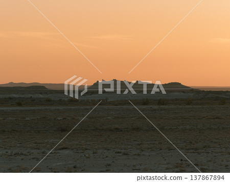 Sunset in Kyzylkup - Ustyurt Plateau, Kazakhstan Sunset in Kyzylkup - Ustyurt Plateau, Kazakhstan 137867894
