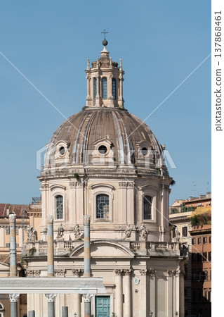Santissimo Nome di Maria al Foro Traiano church dome in Rome, Italy Santissimo Nome di Maria al Foro Traiano church dome in Rome, Italy 137868461