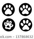 Creative Canine Paw Sign Logo 137868632