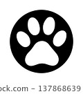 Charming Puppy Paw Brand Symbol 137868639