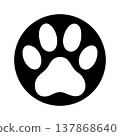 Clean Canine Footprint Mark Logo 137868640