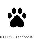 Modern Canine Footprint Brand Mark 137868810