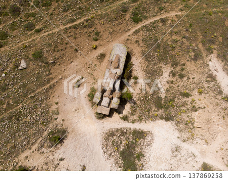 Drone photo of Fasillar monument, Turkey Drone photo of Fasillar monument, Turkey 137869258