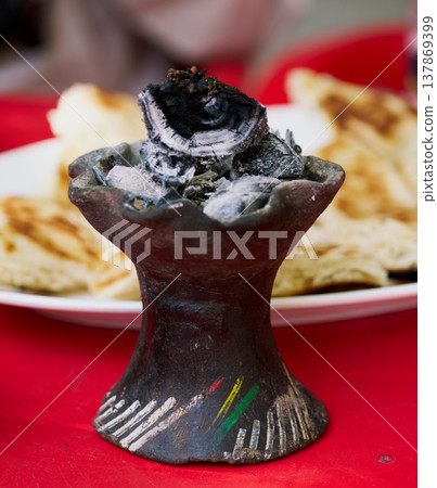 Charcoal incense burner for Ethiopian coffee ceremony Charcoal incense burner for Ethiopian coffee ceremony 137869399