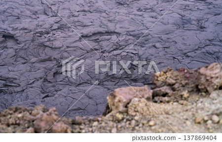 A solidified lava field stretching across the Erta Ale volcano in the Danakil Depression of Ethiopia. A solidified lava field stretching across the Erta Ale volcano in the Danakil Depression of Ethiopia. 137869404
