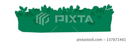 Bush Hedge Border Cartoon Bush Hedge Border Cartoon 137871481