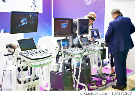 Visitors at medical exhibition 137871567