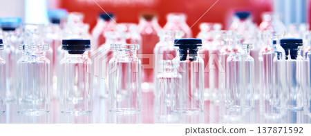 Glass vials liquid drugs 137871592