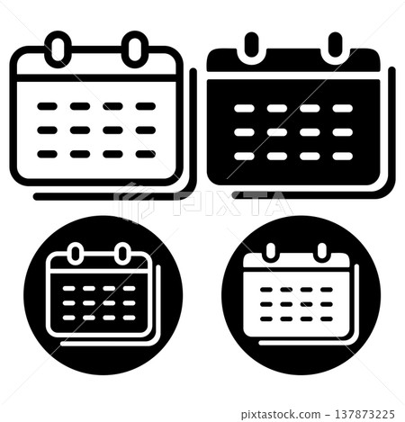 頁面日曆圖示集 頁面日曆圖示集 137873225