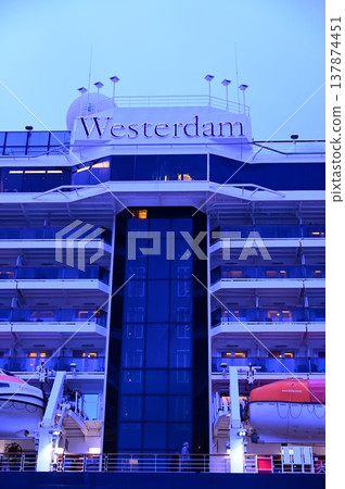 Cruise ship Westerdam waiting to depart 137874451