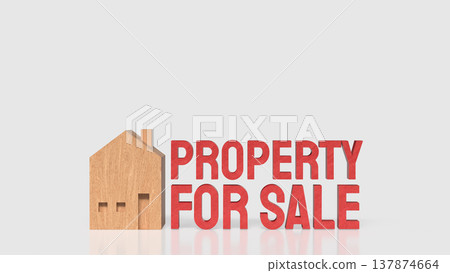 Property For Sale Residential Home Investment and Real Estate Concept 3d render. 137874664