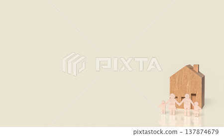 Family Home Protection And Real Estate Security Concept 3d render. 137874679