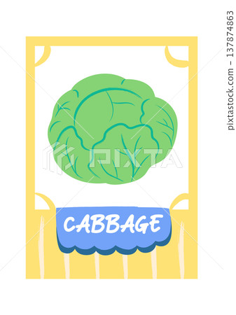 Cabbage Seed Packet Cartoon Cabbage Seed Packet Cartoon 137874863