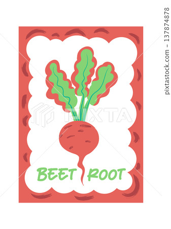 Beet Root Poster Retro Cartoon 137874878