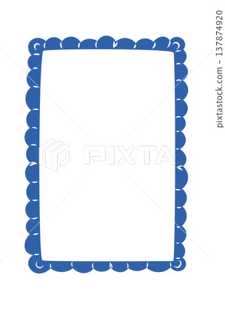 Frame Scalloped Border Rectangle 137874920