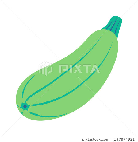 Zucchini Whole Vegetable Cartoon 137874921