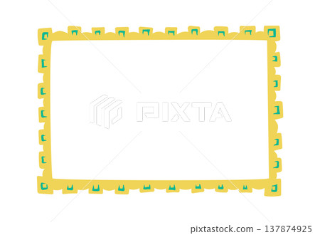 Frame Retro Border With Quirky Squares Frame Retro Border With Quirky Squares 137874925