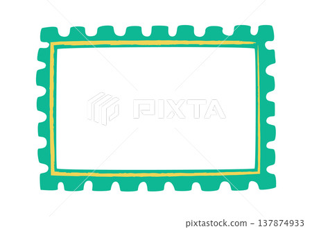 Frame Postage Border Hand Drawn Frame Postage Border Hand Drawn 137874933