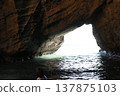 The sea as seen from Ryugu Cave in Shimoda, Izu (2) 137875103