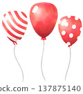 Red balloon - Stylish watercolor illustration 137875140