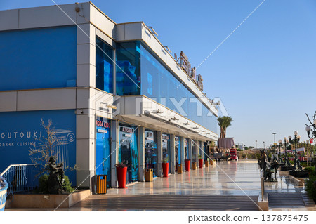 Egypt, Sharm el-Sheikh - September 27, 2025 Soho tourist area during the day. Building with retail departments Editorial Egypt, Sharm el-Sheikh - September 27, 2025 Soho tourist area during the day. Building with retail departments Editorial 137875475
