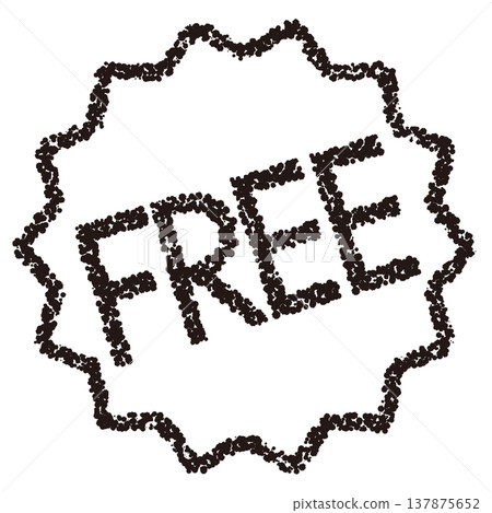 Crayon-style hand-drawn stamp-like lettering - FREE 137875652