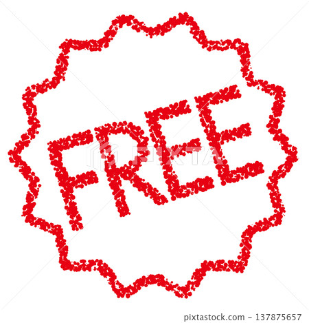 Crayon-style hand-drawn stamp-like lettering - FREE Crayon-style hand-drawn stamp-like lettering - FREE 137875657