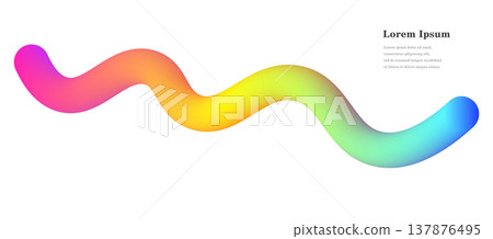 抽象波浪水彩色背景 137876495