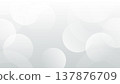 Abstract futuristic white soft shiny light circle shape design elements overlap on gray background. Vector illustration 137876709