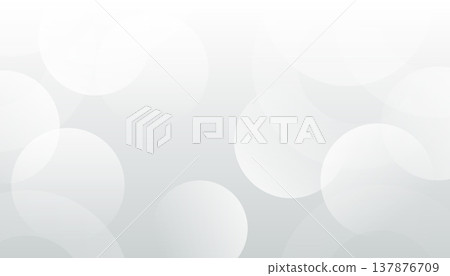 Abstract futuristic white soft shiny light circle shape design elements overlap on gray background. Vector illustration 137876709