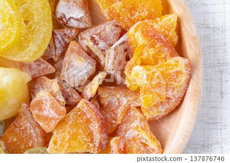 Close-up of a dried fruit platter 137876746