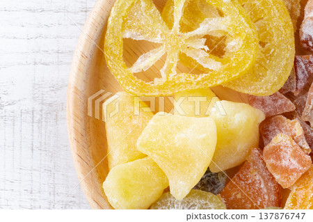 Close-up of a dried fruit platter 137876747
