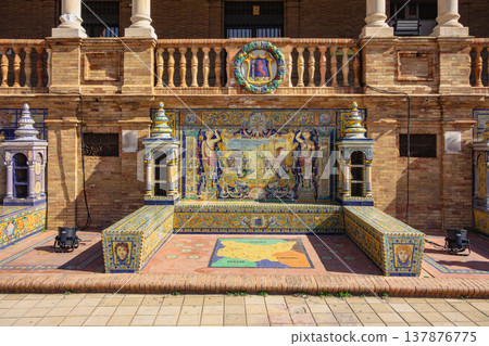 Plaza de España, Seville, Spain Plaza de España, Seville, Spain 137876775