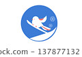Round long-tailed tit icon 137877132