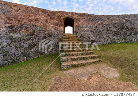 Zakimi Castle Ruins: An ancient castle of the Ryukyu Kingdom. Zakimi Castle Ruins: An ancient castle of the Ryukyu Kingdom. 137877457