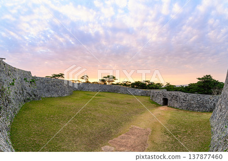 Zakimi Castle Ruins: An ancient castle of the Ryukyu Kingdom. Zakimi Castle Ruins: An ancient castle of the Ryukyu Kingdom. 137877460