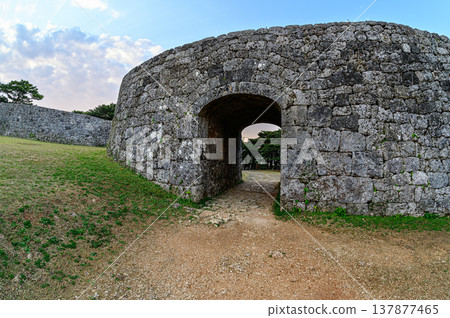 Zakimi Castle Ruins: An ancient castle of the Ryukyu Kingdom. Zakimi Castle Ruins: An ancient castle of the Ryukyu Kingdom. 137877465
