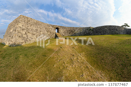 Zakimi Castle Ruins: An ancient castle of the Ryukyu Kingdom. Zakimi Castle Ruins: An ancient castle of the Ryukyu Kingdom. 137877467